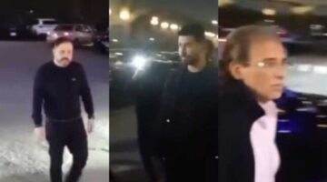 محمد أنور وإدوارد يقدمان واجب العزاء لـ أسرة الراحل سليمان عيد بـ مسجد الشرطة «صور»