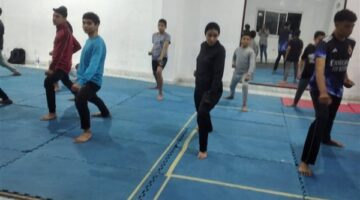 تدريبات رياضية للكاراتيه بمركز شباب النصر بالاسكندرية