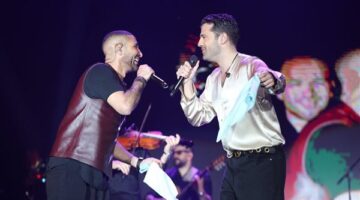 أبرزها دويتو رقص مع اليوناني Konstantinos.. أبرز لقطات حفل أحمد سعد في دبي