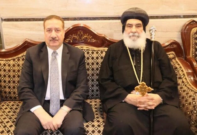 محافظ المنوفية يقدم التهنئة للأنبا بنيامين والأخوة الأقباط بمناسبة عيد القيامة المجيد وأعياد الربيع محافظ المنوفية يقدم التهنئة للأنبا بنيامين والأخوة الأقباط بمناسبة عيد القيامة المجيد وأعياد الربيع