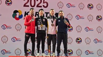 زياد على يحقق "فضية" بطولة الدورى العالمى للكاراتيه
