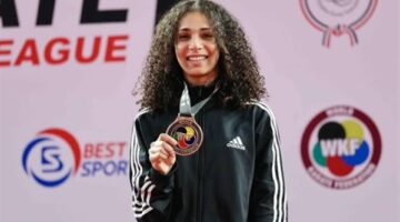 ريم سلامة تتوج ببرونزية الدوري العالمي للكاراتيه بالقاهرة