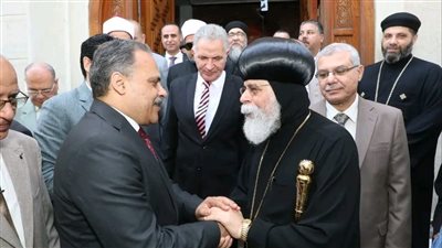 محافظ الشرقية يُهنئ نيافة الحبر الجليل الأنبا تيموثاوس أسقف الزقازيق ومنيا القمح للأقباط الأرثوذكس بعيد القيامة المجيد محافظ الشرقية يُهنئ نيافة الحبر الجليل الأنبا تيموثاوس أسقف الزقازيق ومنيا القمح للأقباط الأرثوذكس بعيد القيامة المجيد