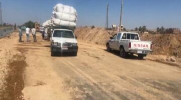 إعادة فتح طريق نصر النوبة بأسوان بعد إصلاح هبوط أرضى مفاجئ