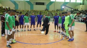 انطلاق منافسات الدورة العربية الـ19 لخماسيات كرة القدم بجامعة جنوب الوادي
