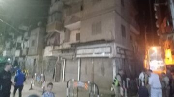 انهيار جزئي لكتل خرسانية بعقار بكفر الشيخ.. والحماية المدنية تفرض كردونا أمنيا