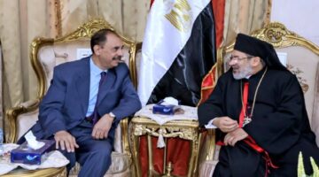 محافظ سوهاج يزور مطرانيات البلينا وجرجا للتهنئة بعيد القيامة