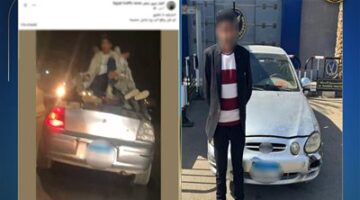 ضبط قائد سيارة سمح لأطفال بالجلوس على سيارته خلال موكب زفاف بالشرقية