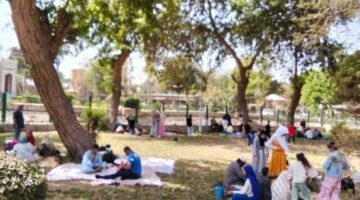 حدائق القناطر الخيرية تستقبل مئات المواطنين في احتفالات شم النسيم وأعياد الربيع