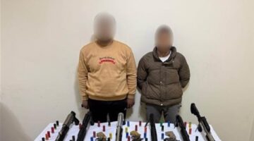 ضبط عنصرين إجراميين بحوزتهما أسلحة نارية ببني سويف