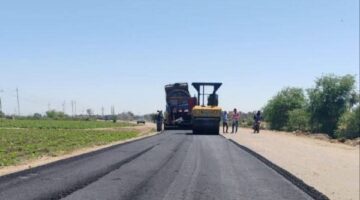 بتكلفة 140 مليون جنيها .. رصف طريق الشوابكة بمركز الحسينية
