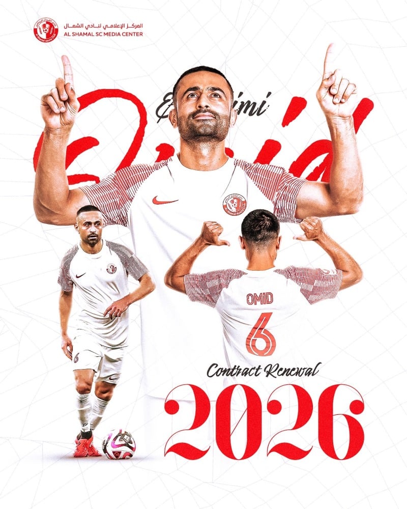 الشمال يجدد عقد الإيراني أوميد إبراهيم لمدة موسم واحد الشمال يجدد عقد الإيراني أوميد إبراهيم لمدة موسم واحد
