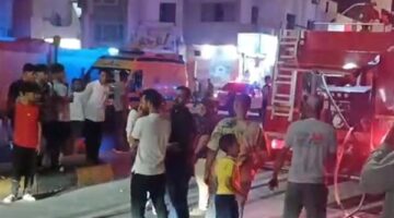 السيطرة على حريق بمخزن بويات وسط مدينة الغردقة