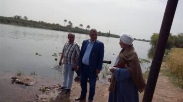 رئيس مدينة أشمون بالمنوفية يحذر من غمر أراضي طرح النهر ويوجه بسرعة الإخلاء