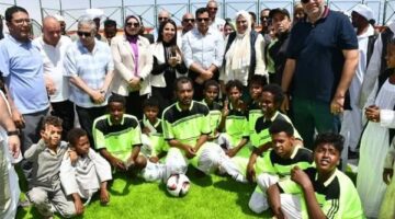 وزير الرياضة يفتتح الملعب الخماسي ويوجه برفع كفاءة المبني الإداري ويتفقد فعاليات مهرجان ليالي مراكز الشباب
