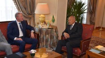 أبو الغيط يستقبل وزبر خارجية لبنان