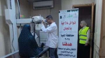 علاج 287 مريضا في قافلة طبية  بالمنيا