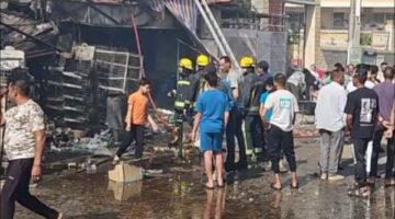 السيطرة على حريق 3 أكشاك بطريق بورسعيد بالإسماعيلية