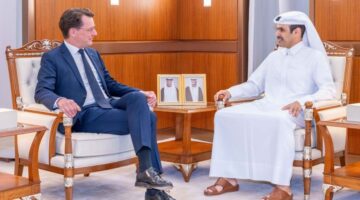 وزير الدولة لشؤون الطاقة يجتمع مع رئيس حكومة ولاية شمال الراين وستفاليا الألمانية