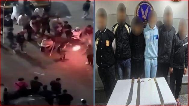 ضبط 6 أشخاص أشعلوا ألعابًا نارية ورقصوا بأسلحة بيضاء في الإسكندرية ضبط 6 أشخاص أشعلوا ألعابًا نارية ورقصوا بأسلحة بيضاء في الإسكندرية