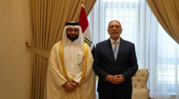 &nbsp;رئيس مجلس النواب العراقي يجتمع مع سفير دولة قطر