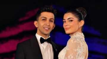 شاهد .. ليلى أحمد زاهر وهشام جمال في حفل الزفاف على سفح الأهرامات