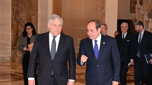 تفاصيل مباحثات السيسي ووزير الخارجية والتعاون الدولي الإيطالي.. صور تفاصيل مباحثات السيسي ووزير الخارجية والتعاون الدولي الإيطالي.. صور