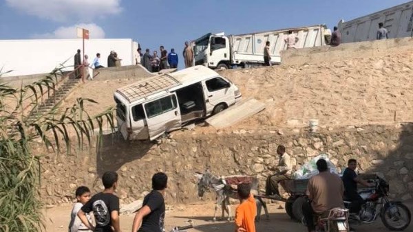 إصابة 6 أشخاص في حادث علي الطريق الإقليمي بالمنوفية