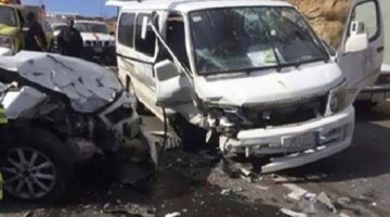 حادث تصادم سيارتين بالبدرشين يسفر عن إصابة 11 شخصا