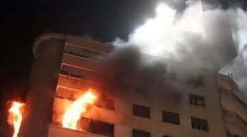 مصرع عامل في حريق شقة أعلى مخبز بشبين الكوم