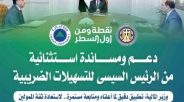 دعم ومساندة استثنائية من الرئيس السيسى للتسهيلات الضريبية
