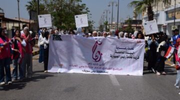 مسيرة ترويجية للفتيات بكورنيش النيل ببني سويف