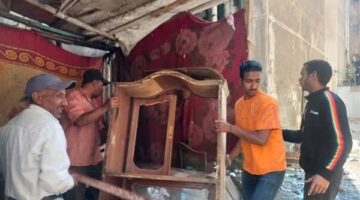 استمرار الحملات المكثفة لرفع الإشغالات وإعادة الانضباط بحي الضواحي في بورسعيد