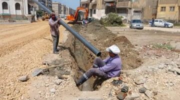 استمرار أعمال التطوير الشاملة بمنطقتي السلام الجديد والتصنيع بحي الضواحي في بورسعيد
