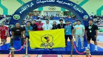 جامعة المنيا تتألق في الدورة العربية لخماسيات القدم وتحصد الفضية وكأس أفضل لاعب