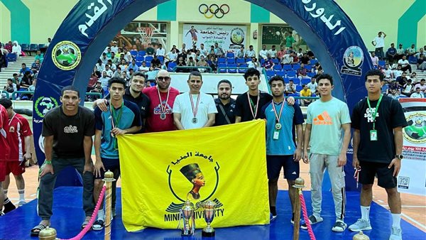جامعة المنيا تفوز بالميدالية الفضية وكأس أفضل لاعب بالدورة العربية بجنوب الوادي