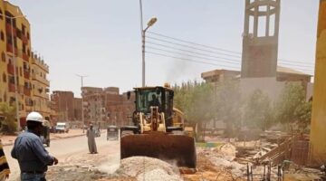 إزالة التعديات ورفع الإشغالات والنظافة بمدن كوم أمبو وإدفو وأسوان
