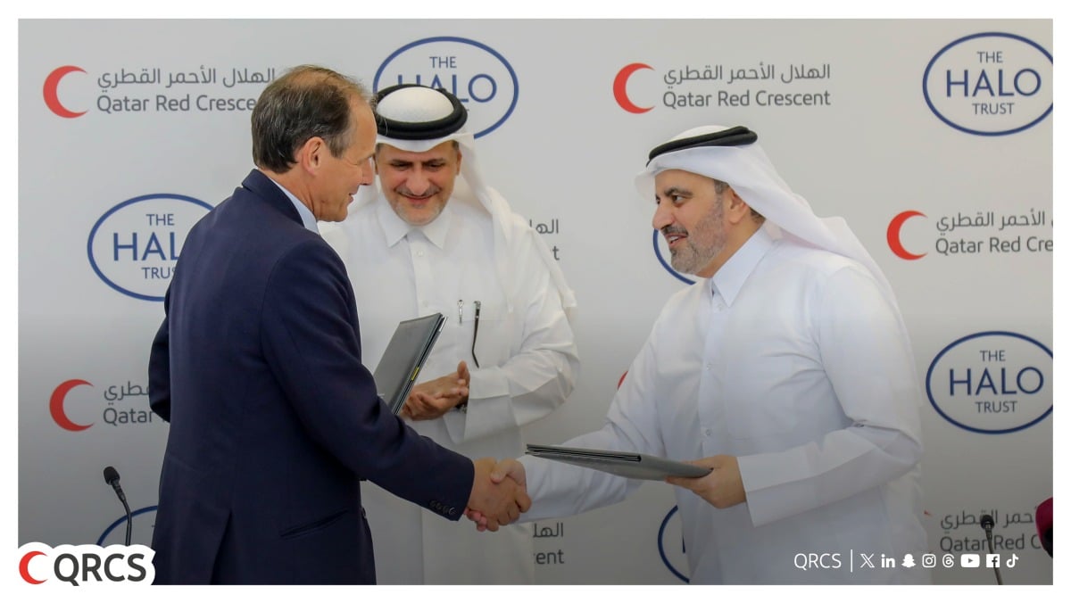 الهلال الأحمر القطري يوقع اتفاقية تعاون مع مؤسسة "هالو تراست" البريطانية الهلال الأحمر القطري يوقع اتفاقية تعاون مع مؤسسة "هالو تراست" البريطانية