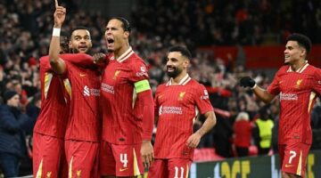 ليفربول يتوج موسمه الاستثنائي ويحسم لقب الدوري الإنجليزي .. فيديو