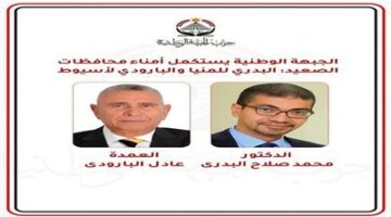الجبهة الوطنية يستكمل أمناء محافظات الصعيد: البدري للمنيا والبارودي لأسيوط