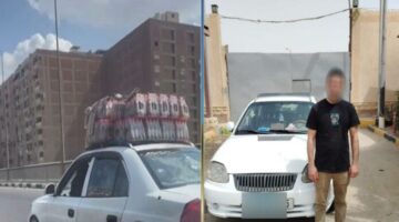 عرّض حياة المواطنين للخطر.. القبض على سائق سمح لشخص بالجلوس أعلى سيارة