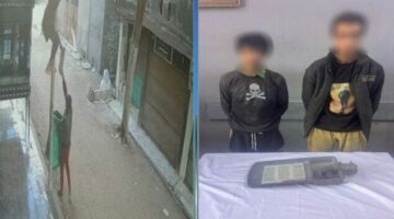 «الميديا فضحتهم».. القبض على المتهمين بسرقة عمود إنارة بالسلام