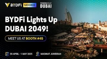 BYDFi تصبح الراعي الرسمي لمؤتمر TOKEN2049 دبي.. وأداة التداول على السلسلة MoonX تظهر لأول مرة في الشرق الأوسط