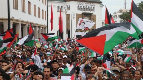 مظاهرات المغرب.. صرخة لوقف التطبيع مع إسرائيل والإبادة في غزة مظاهرات المغرب.. صرخة لوقف التطبيع مع إسرائيل والإبادة في غزة