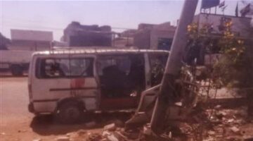 ننشر اسماء وفيات ومصابي حادث دائري مطاي بالمنيا.. بعد اصطدام ميكروباص بعمود إنارة