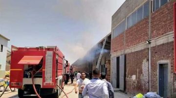 التحقيق في نشوب حريق بمصنع قطن في المنطقة الصناعية بالمنيا الجديدة