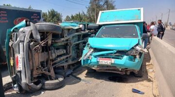 إصابة 17 عاملا إثر انقلاب سيارة ربع نقل بالدقهلية