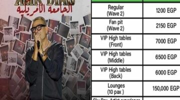 أسعار تذاكر حفل عمرو دياب في الجامعة الأمريكية بالقاهرة تثير جدلا على مواقع التواصل الاجتماعي