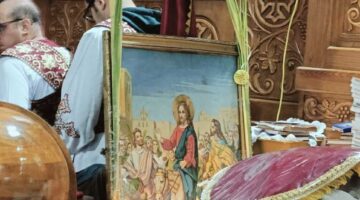 كنيسة الأنبا بيشوي ببورسعيد تحتفل بعيد أحد السعف