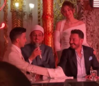 احتفال هشام جمال وليلى زاهر بعقد قرانهما